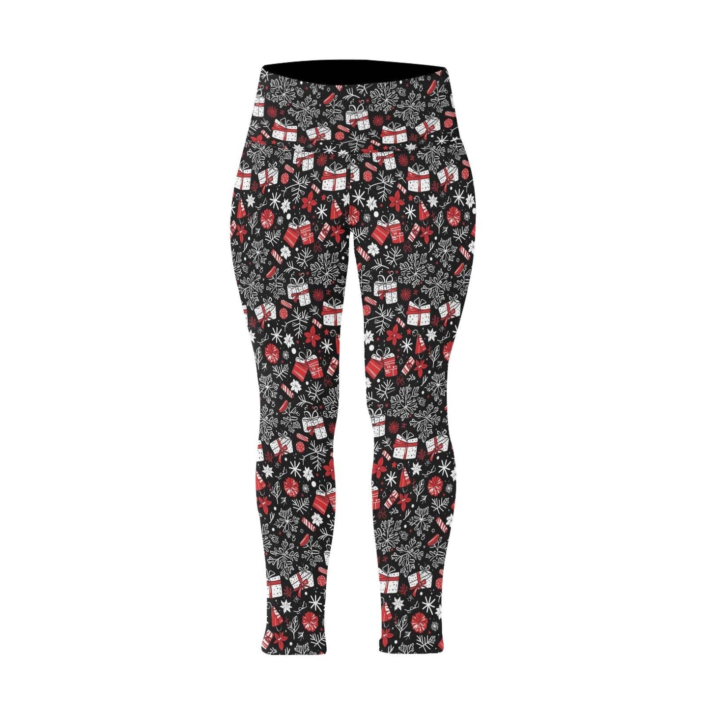 Christmas Gift Women's Plus Size High Waited Leggings Women's High Waist Leggings(Plus Size)(ModelL45) - DeRose Seasonal