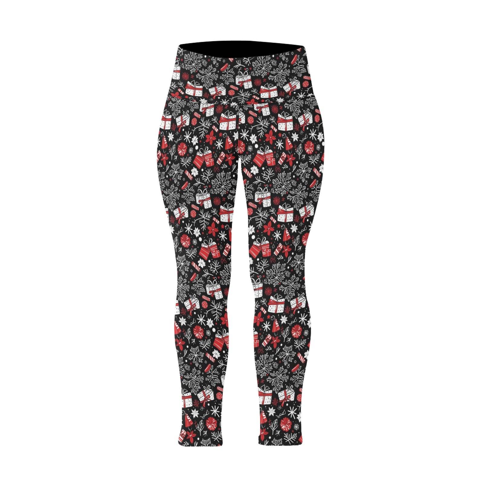 Christmas Gift Women's Plus Size High Waited Leggings Women's High Waist Leggings(Plus Size)(ModelL45) - DeRose Seasonal