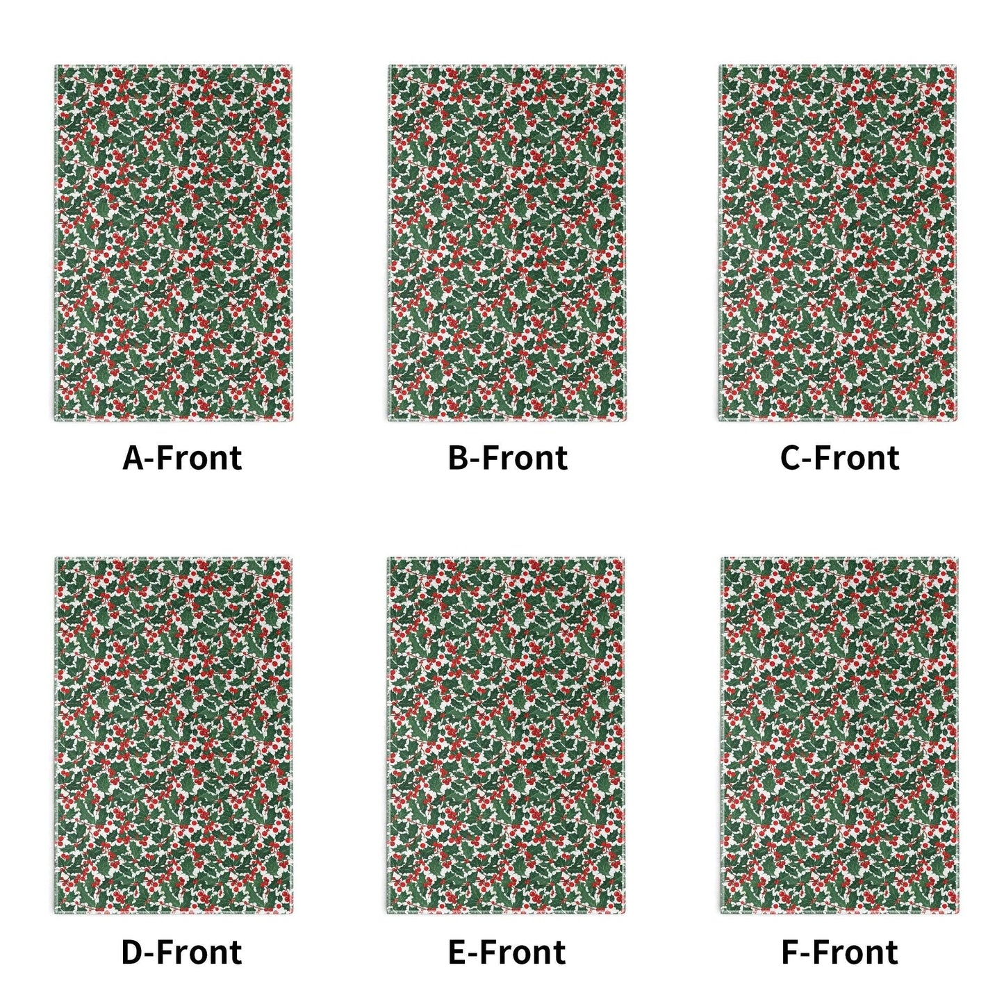 Christmas Holly Hand Towels (6 Pcs) - DeRose Seasonal