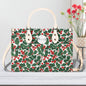 Christmas Holly Luxury Women Leather Handbag (3 sizes) - DeRose Seasonal