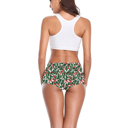 Christmas Holly Women's Underwear Shorts Women's Underwear Shorts - DeRose Seasonal