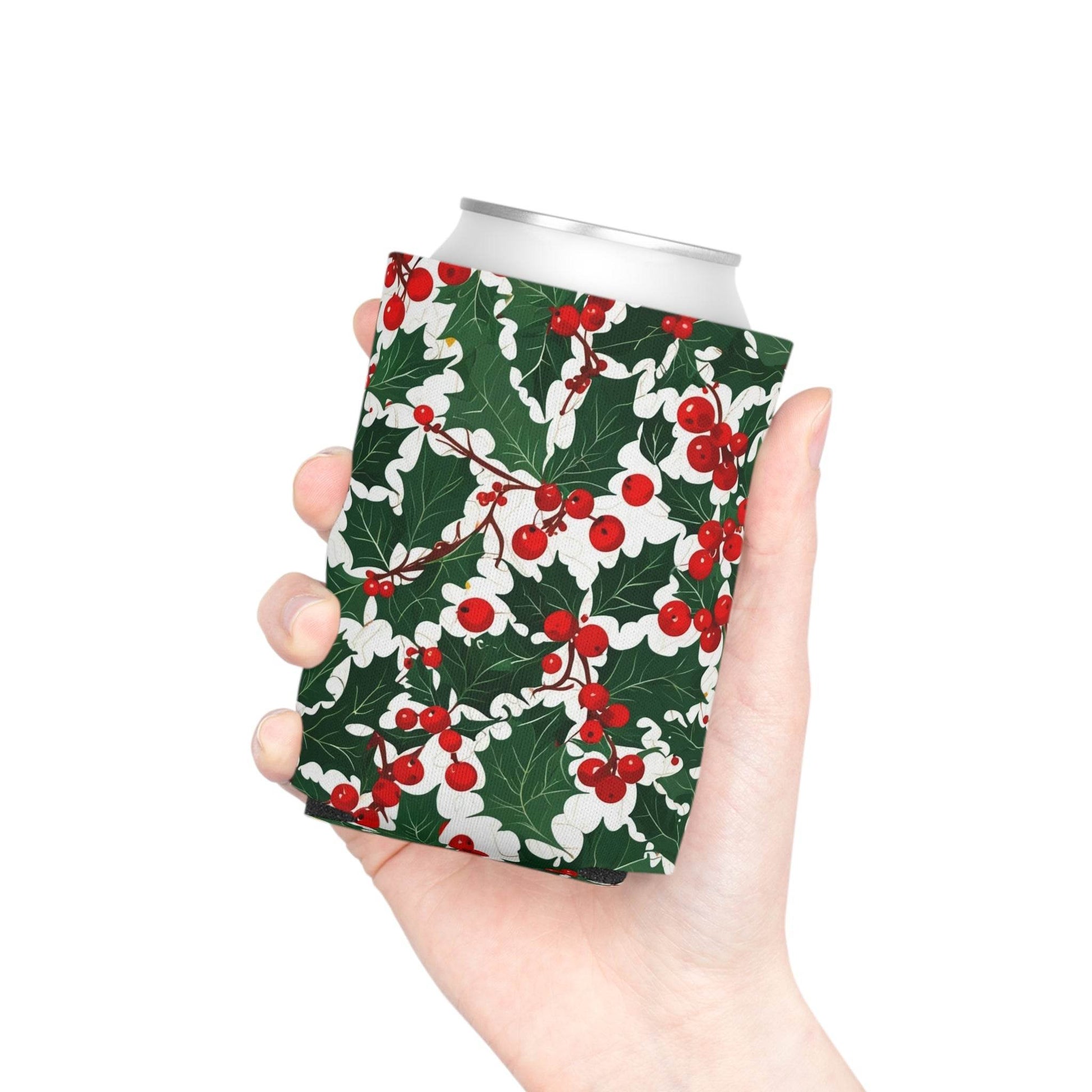 Christmas Holly Can Cooler BOGO 50% Off - DeRose Seasonal