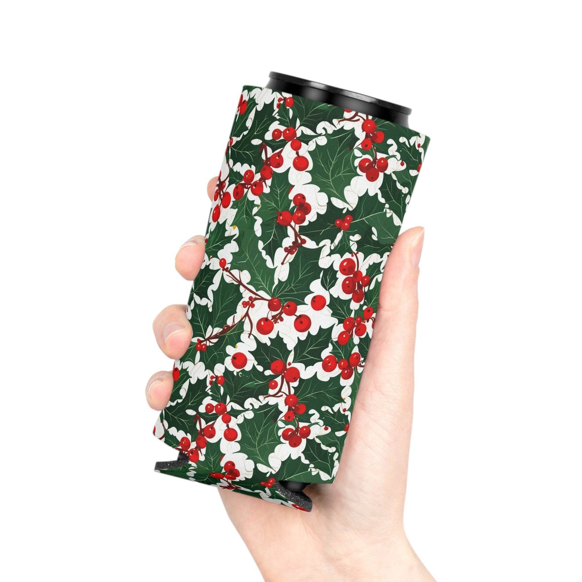 Christmas Holly Can Cooler BOGO 50% Off - DeRose Seasonal
