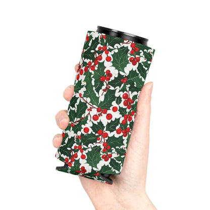 Christmas Holly Can Cooler BOGO 50% Off - DeRose Seasonal