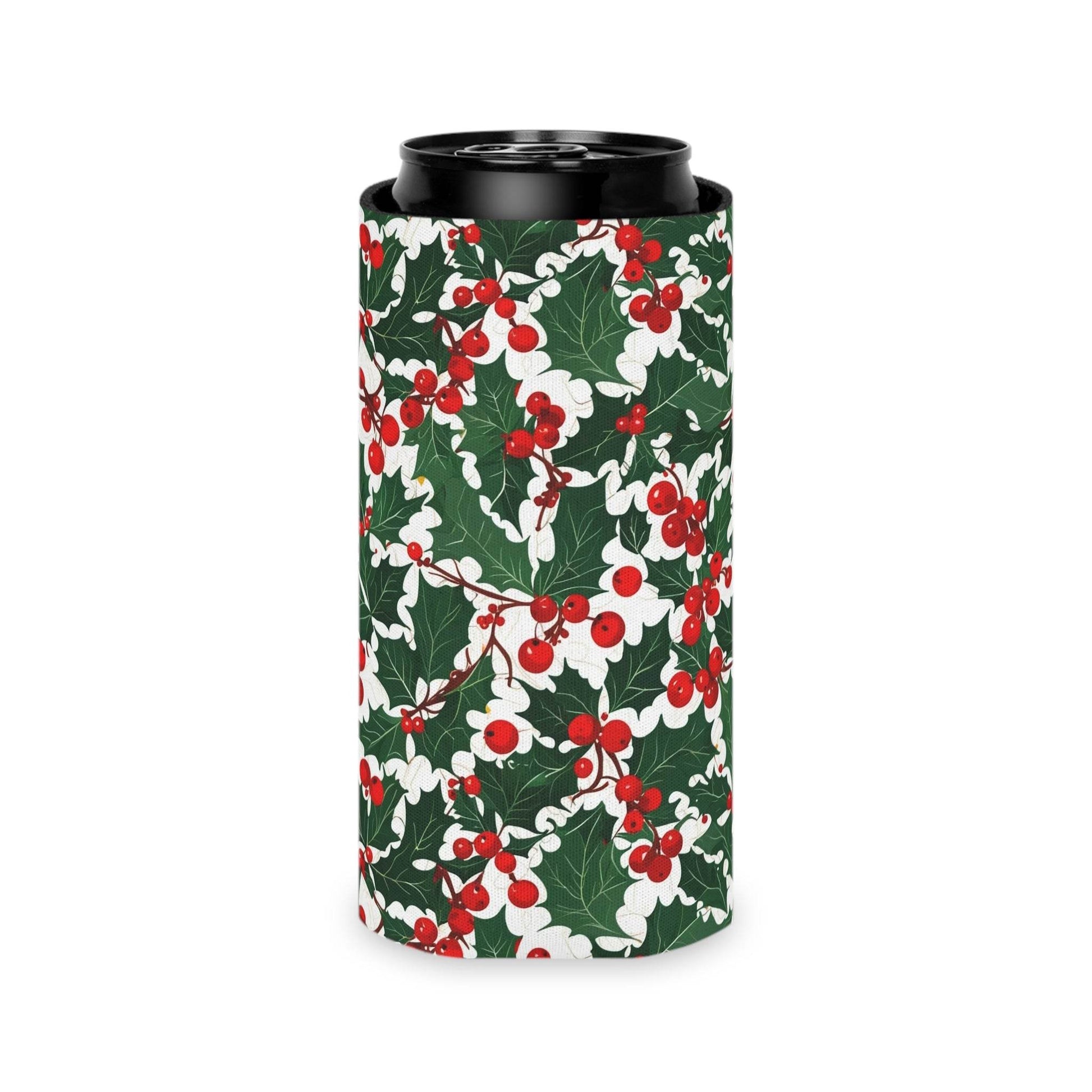 Christmas Holly Can Cooler BOGO 50% Off - DeRose Seasonal