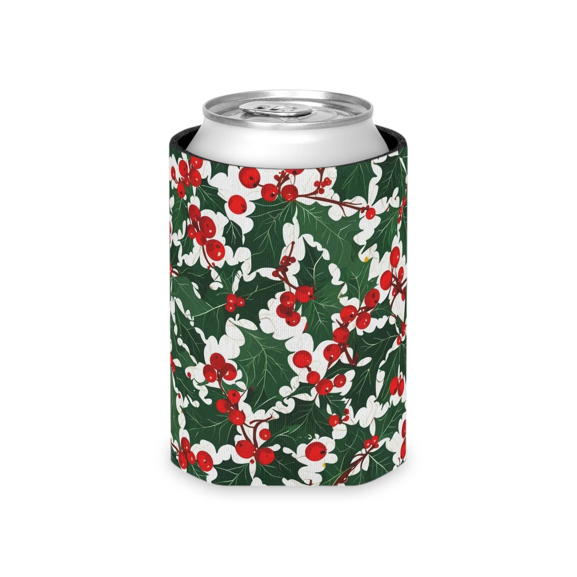 Christmas Holly Can Cooler BOGO 50% Off - DeRose Seasonal