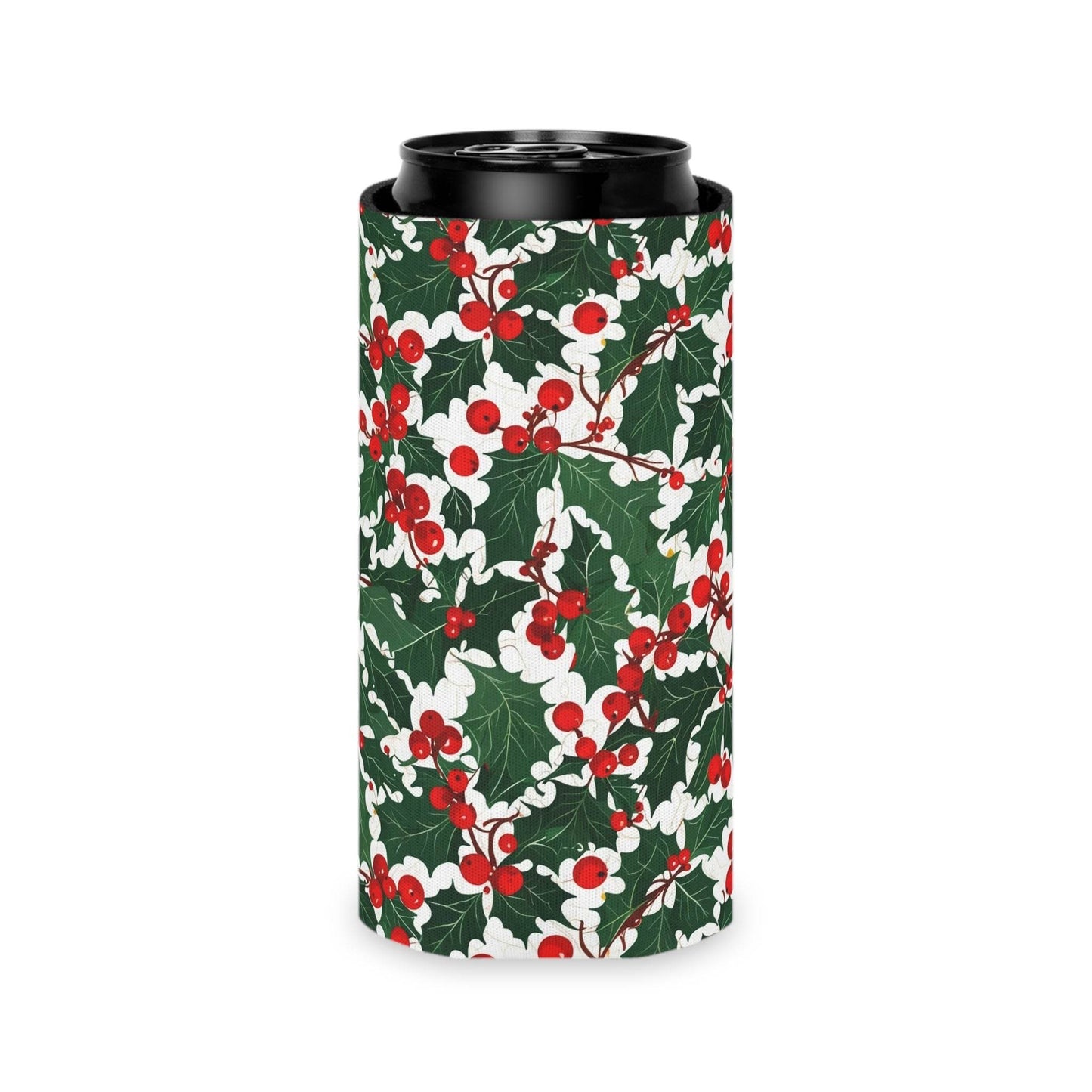 Christmas Holly Can Cooler BOGO 50% Off - DeRose Seasonal