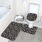 Christmas Tree Bathroom Four-Piece Set (Shower Curtain + Toilet Cover Mat + Toilet Foot Mat + Floor Mat)| Polyester - DeRose Seasonal