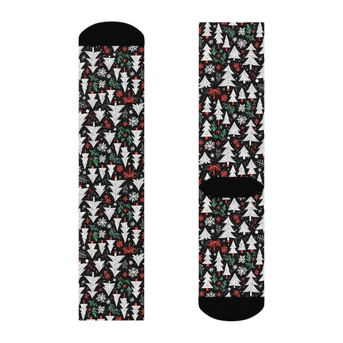 Christmas Tree Polyester Crew Socks 3 sizes - DeRose Seasonal