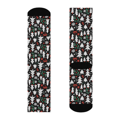 Christmas Tree Polyester Crew Socks 3 sizes - DeRose Seasonal