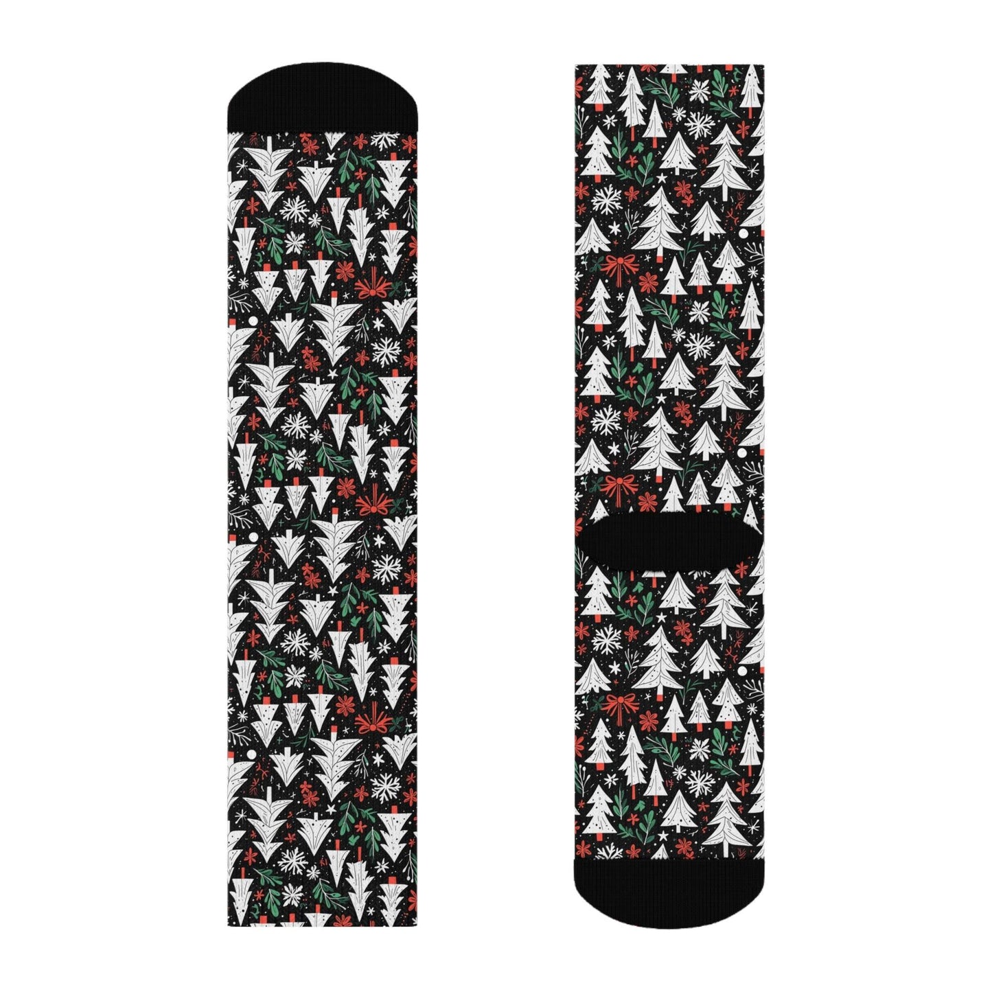 Christmas Tree Polyester Crew Socks 3 sizes - DeRose Seasonal