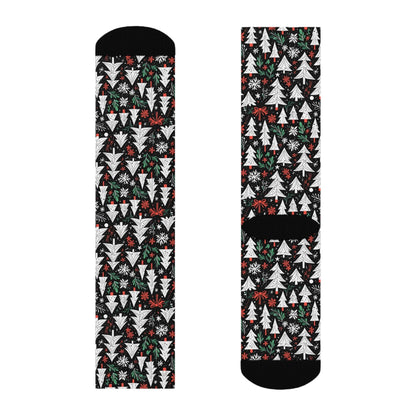 Christmas Tree Polyester Crew Socks 3 sizes - DeRose Seasonal