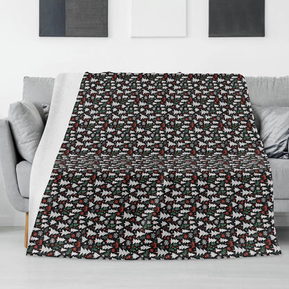 Christmas Tree Flannel Breathable Blanket 4 Sizes - DeRose Seasonal