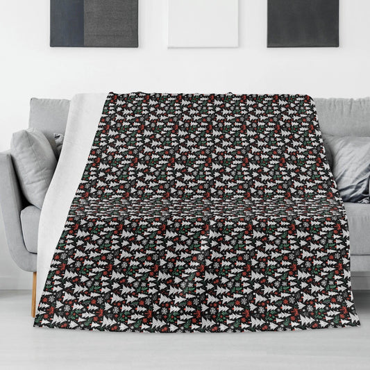 Christmas Tree Flannel Breathable Blanket 4 Sizes - DeRose Seasonal