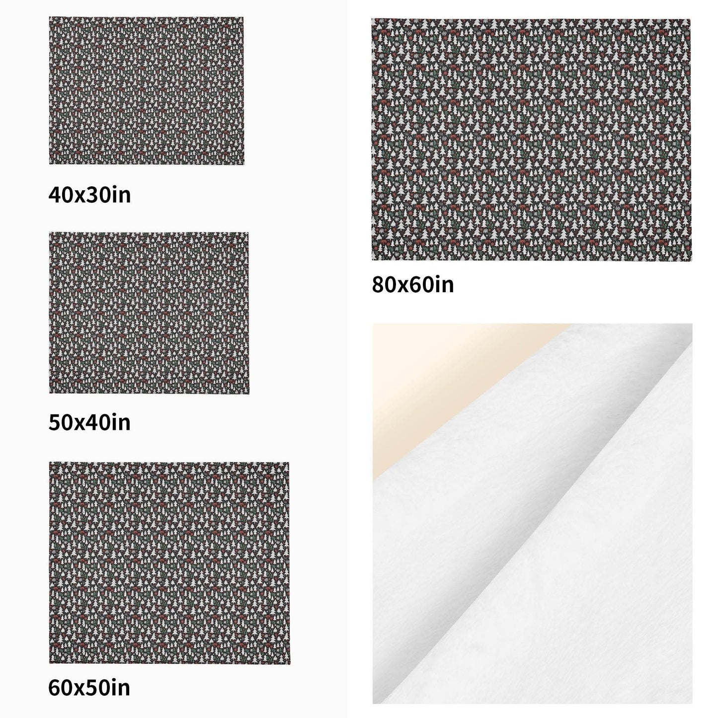 Christmas Tree Flannel Breathable Blanket 4 Sizes - DeRose Seasonal