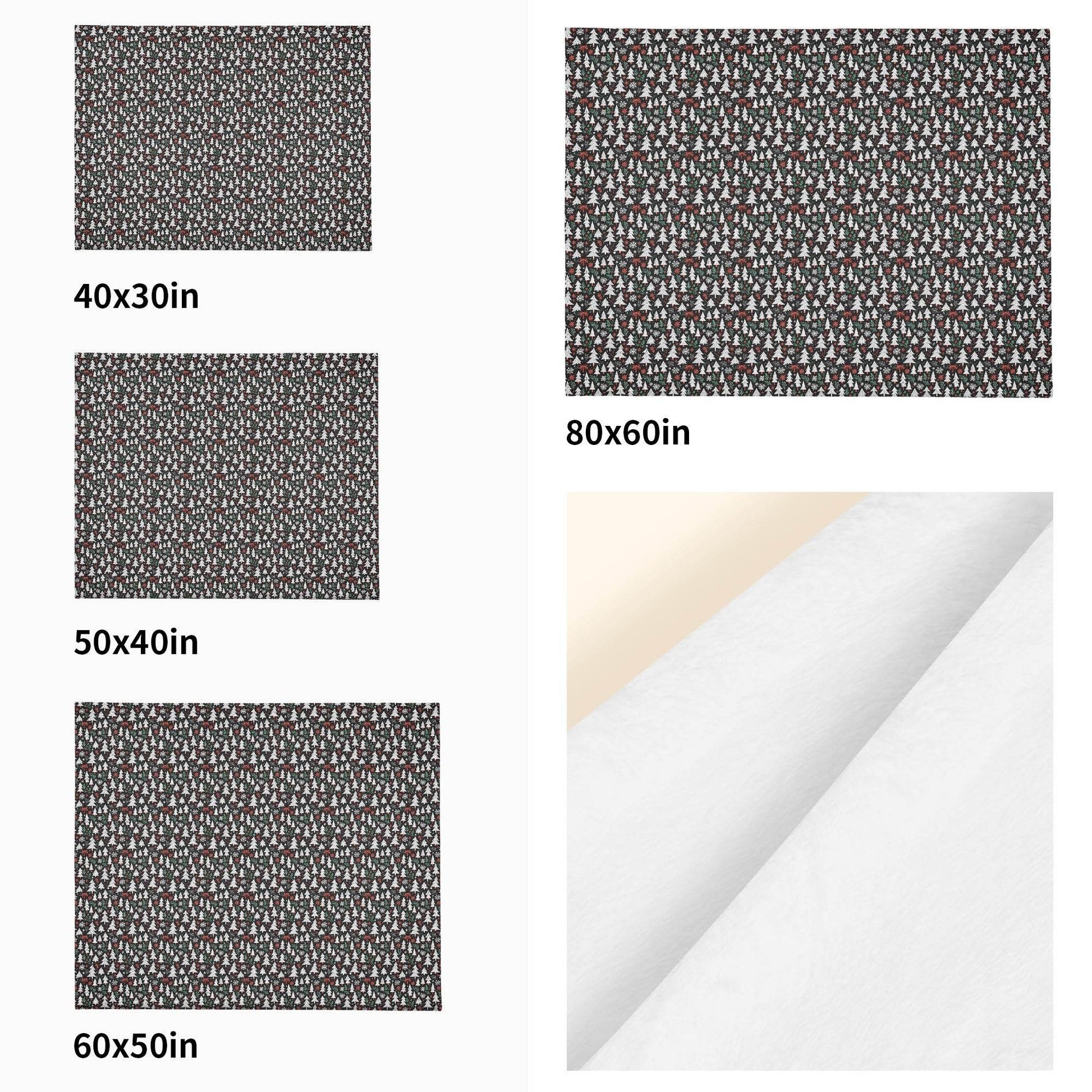 Christmas Tree Flannel Breathable Blanket 4 Sizes - DeRose Seasonal