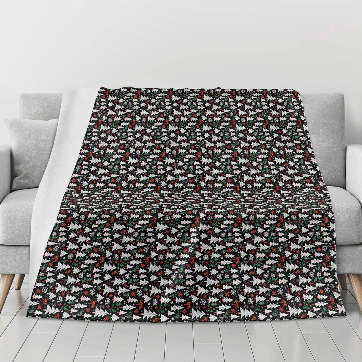 Christmas Tree Flannel Breathable Blanket 4 Sizes - DeRose Seasonal