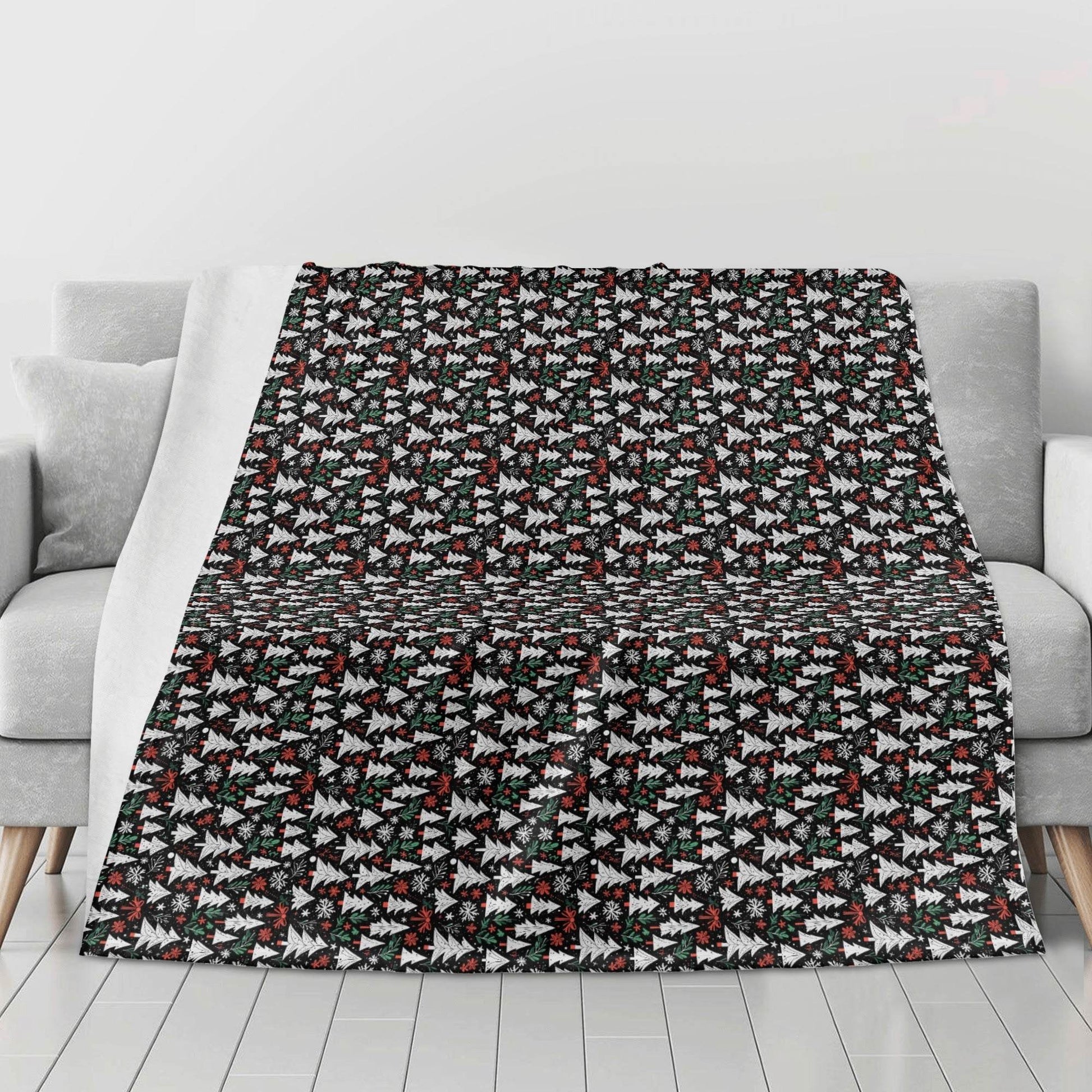 Christmas Tree Flannel Breathable Blanket 4 Sizes - DeRose Seasonal