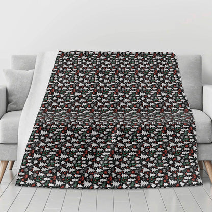 Christmas Tree Flannel Breathable Blanket 4 Sizes - DeRose Seasonal