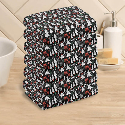 Christmas Tree Hand Towels (6 Pcs) - DeRose Seasonal