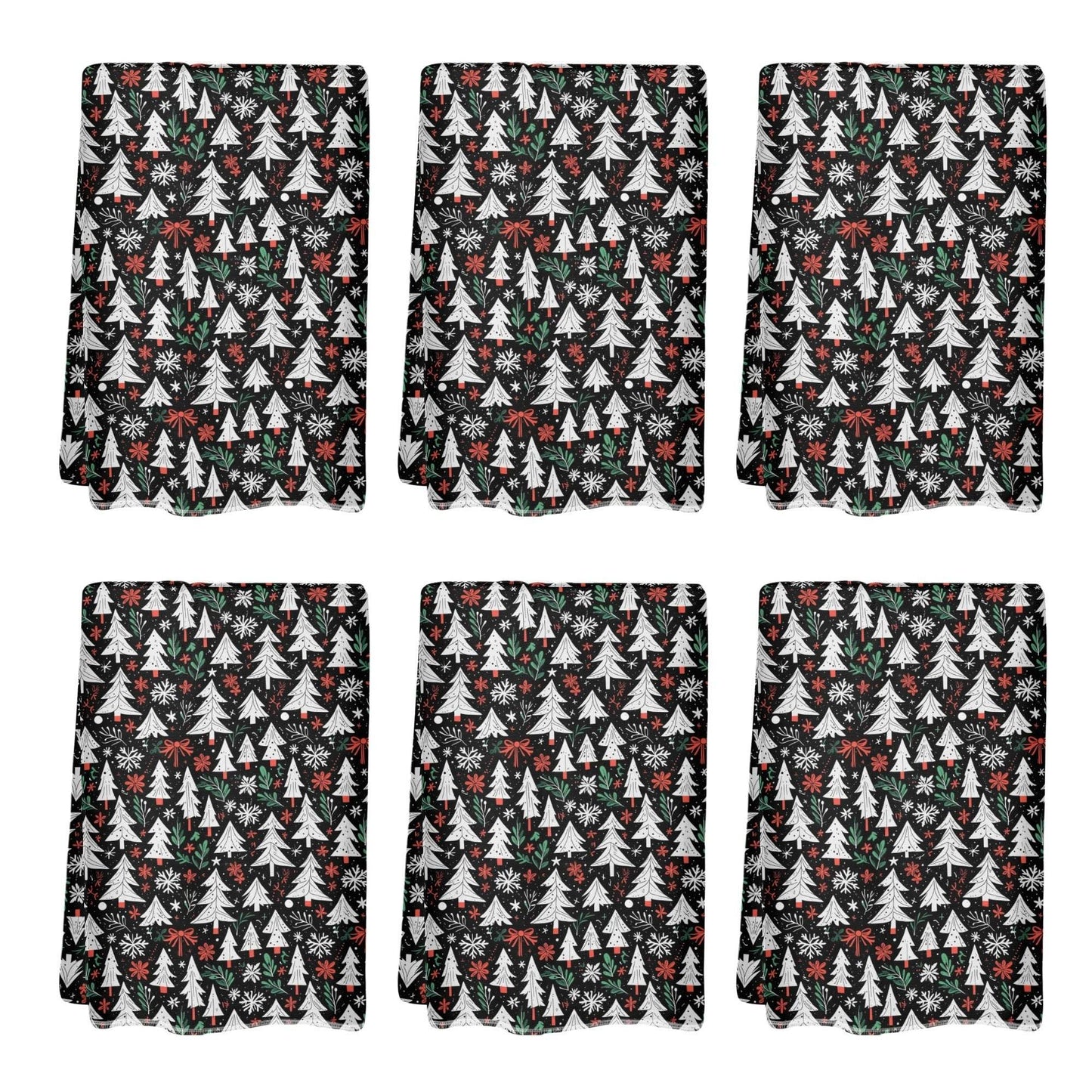 Christmas Tree Hand Towels (6 Pcs) - DeRose Seasonal