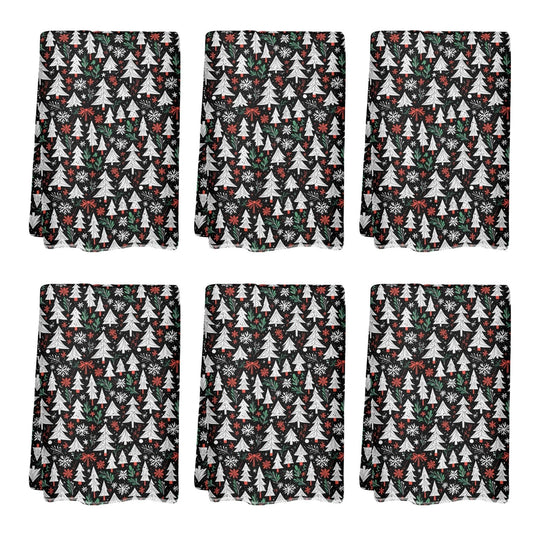 Christmas Tree Hand Towels (6 Pcs) - DeRose Seasonal