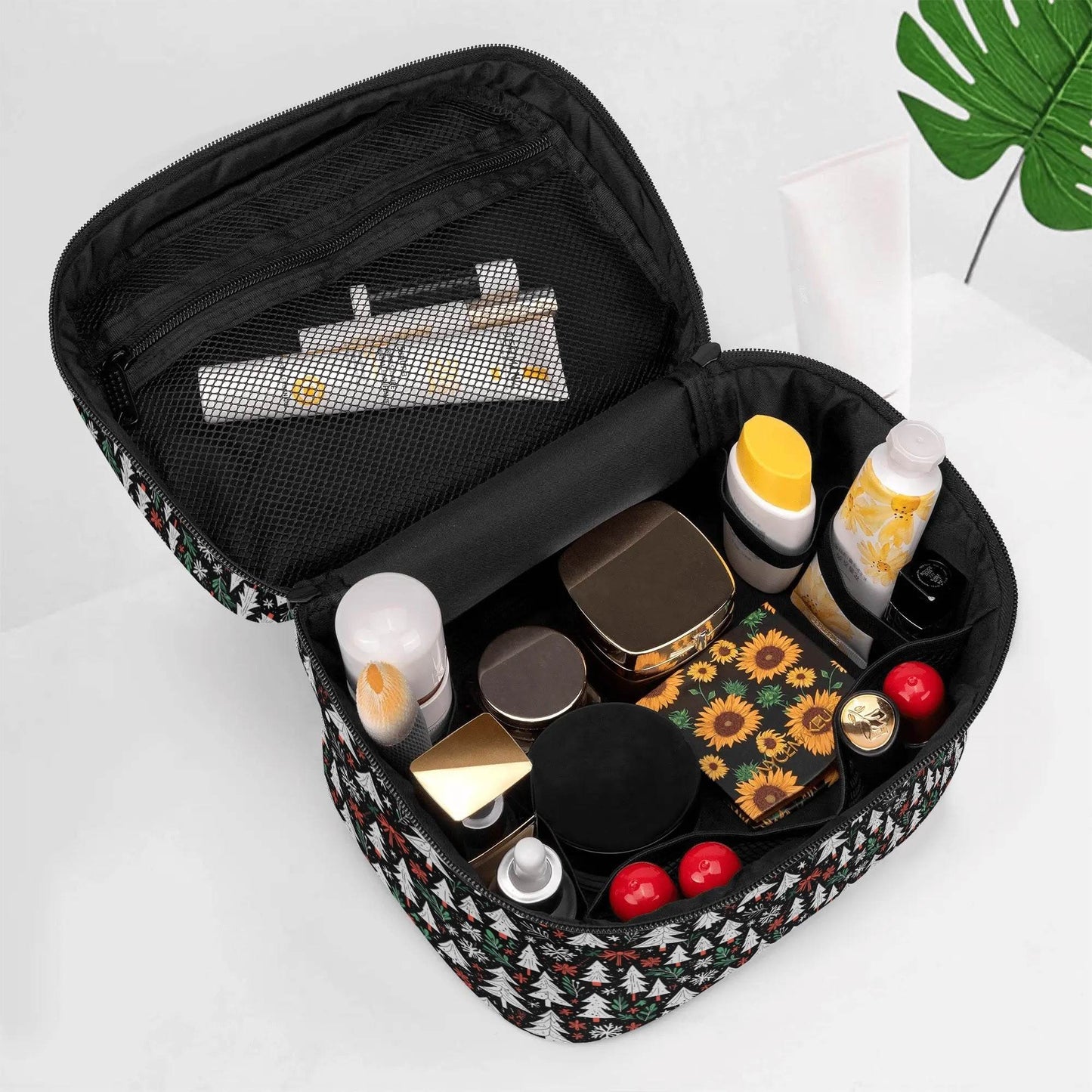 Christmas Tree Leather Cosmetic Bag - DeRose Seasonal