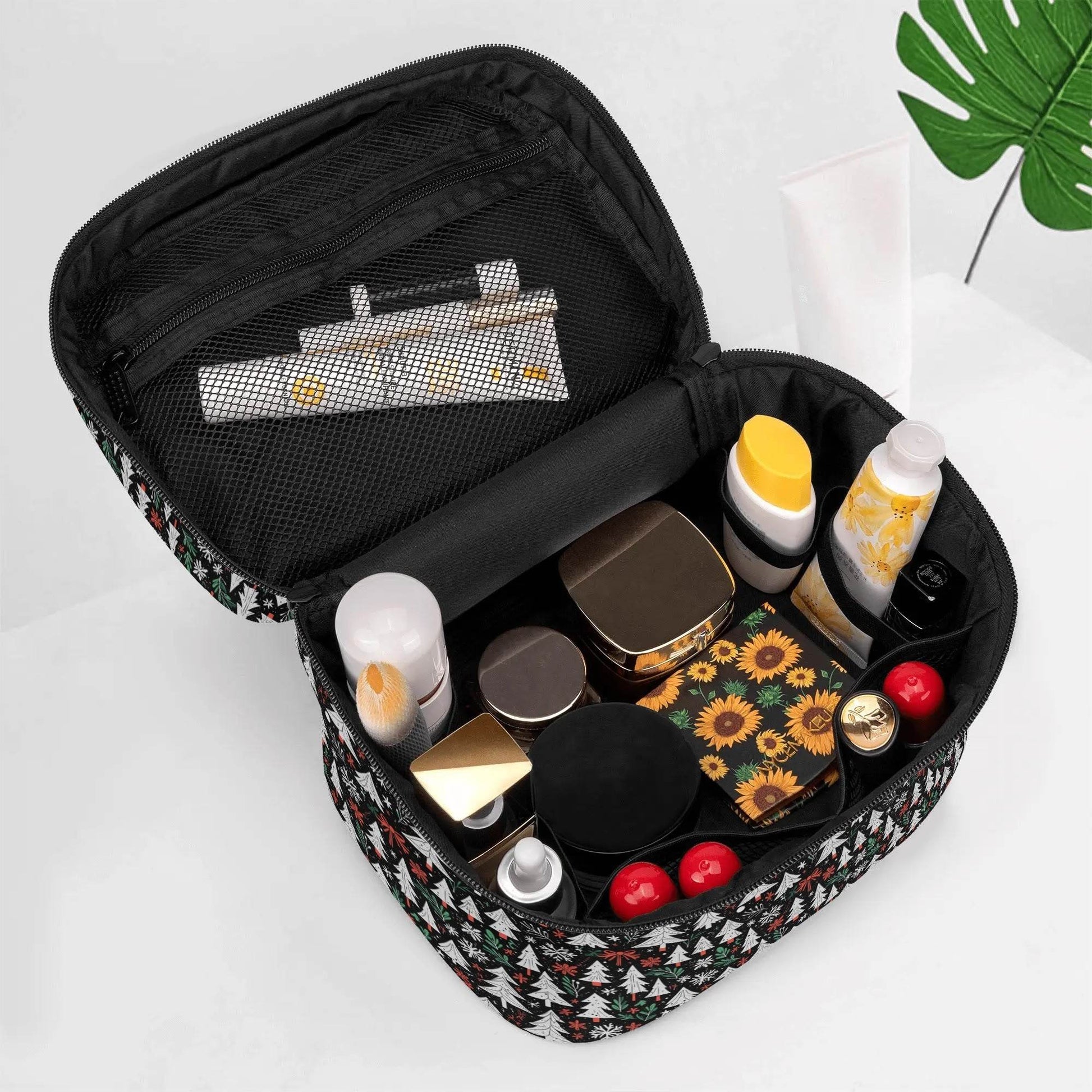 Christmas Tree Leather Cosmetic Bag - DeRose Seasonal
