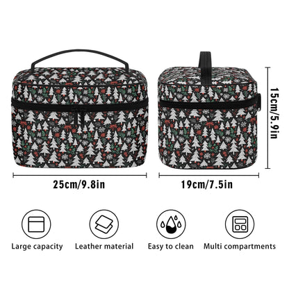 Christmas Tree Leather Cosmetic Bag - DeRose Seasonal