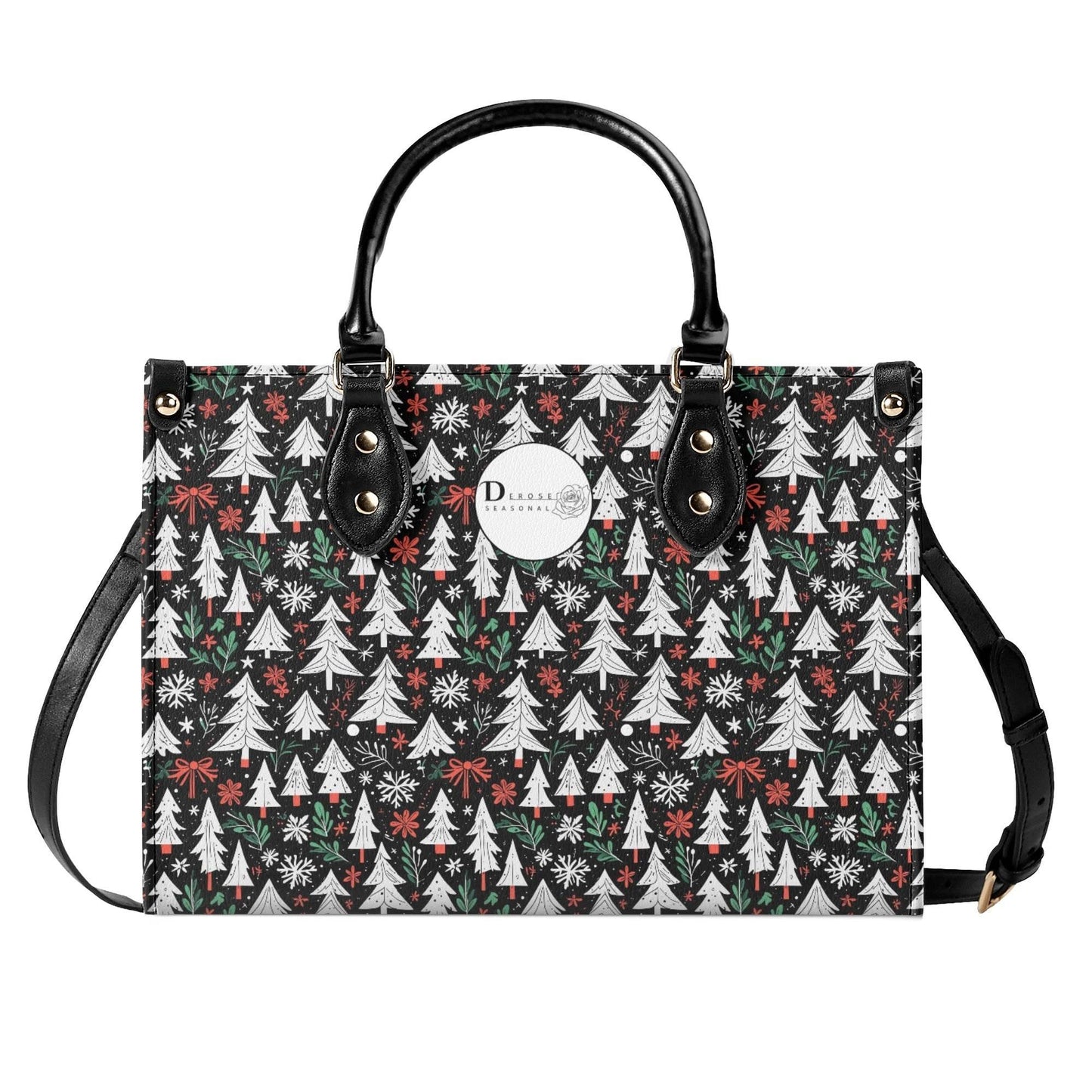 Christmas Tree Luxury Women Leather Handbag (3 sizes) - DeRose Seasonal