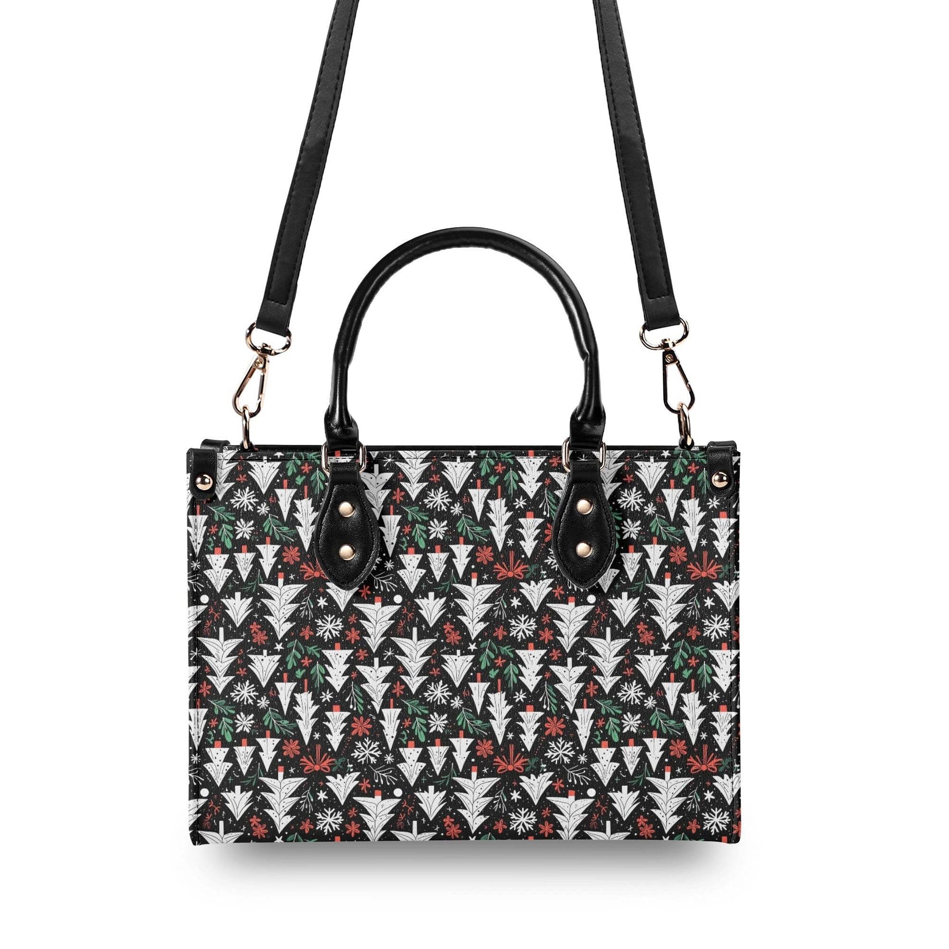 Christmas Tree Luxury Women Leather Handbag (3 sizes) - DeRose Seasonal