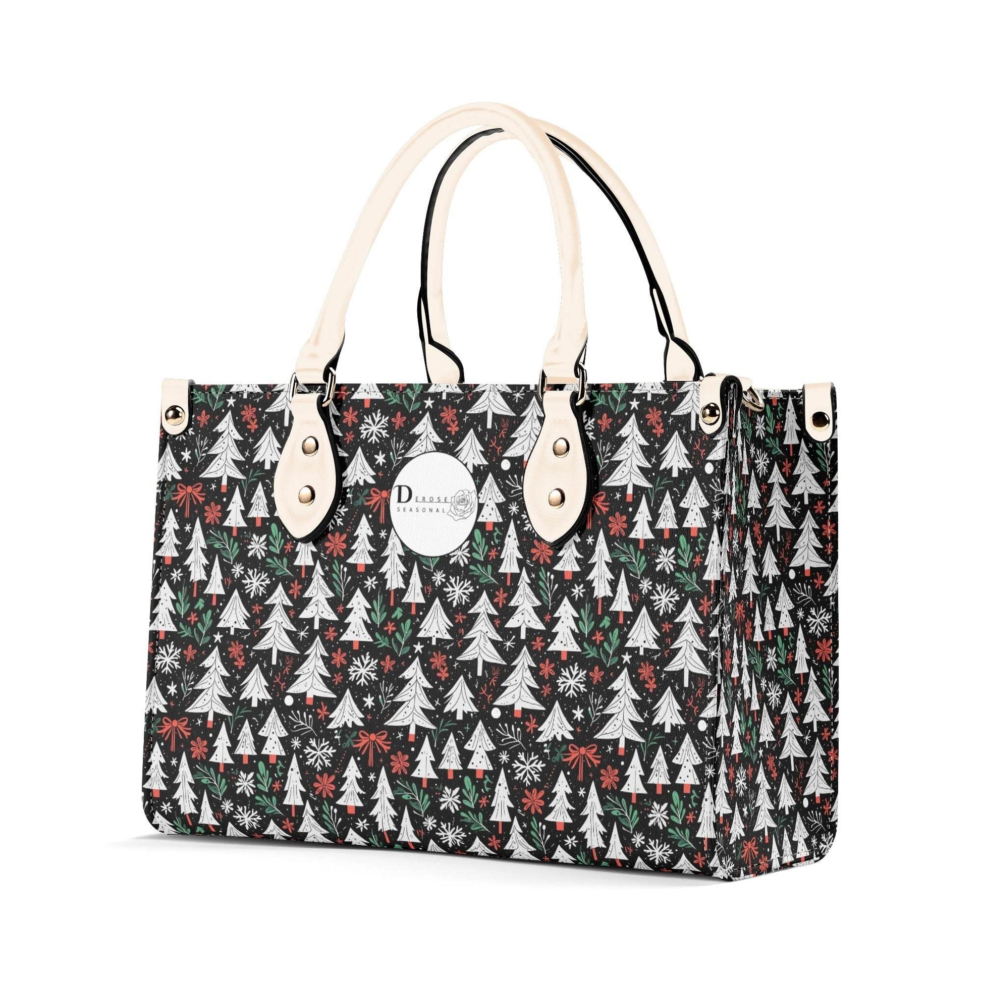 Christmas Tree Luxury Women Leather Handbag (3 sizes) - DeRose Seasonal