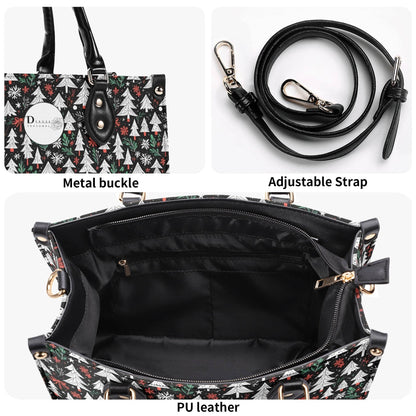 Christmas Tree Luxury Women Leather Handbag (3 sizes) - DeRose Seasonal