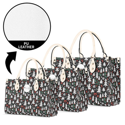 Christmas Tree Luxury Women Leather Handbag (3 sizes) - DeRose Seasonal