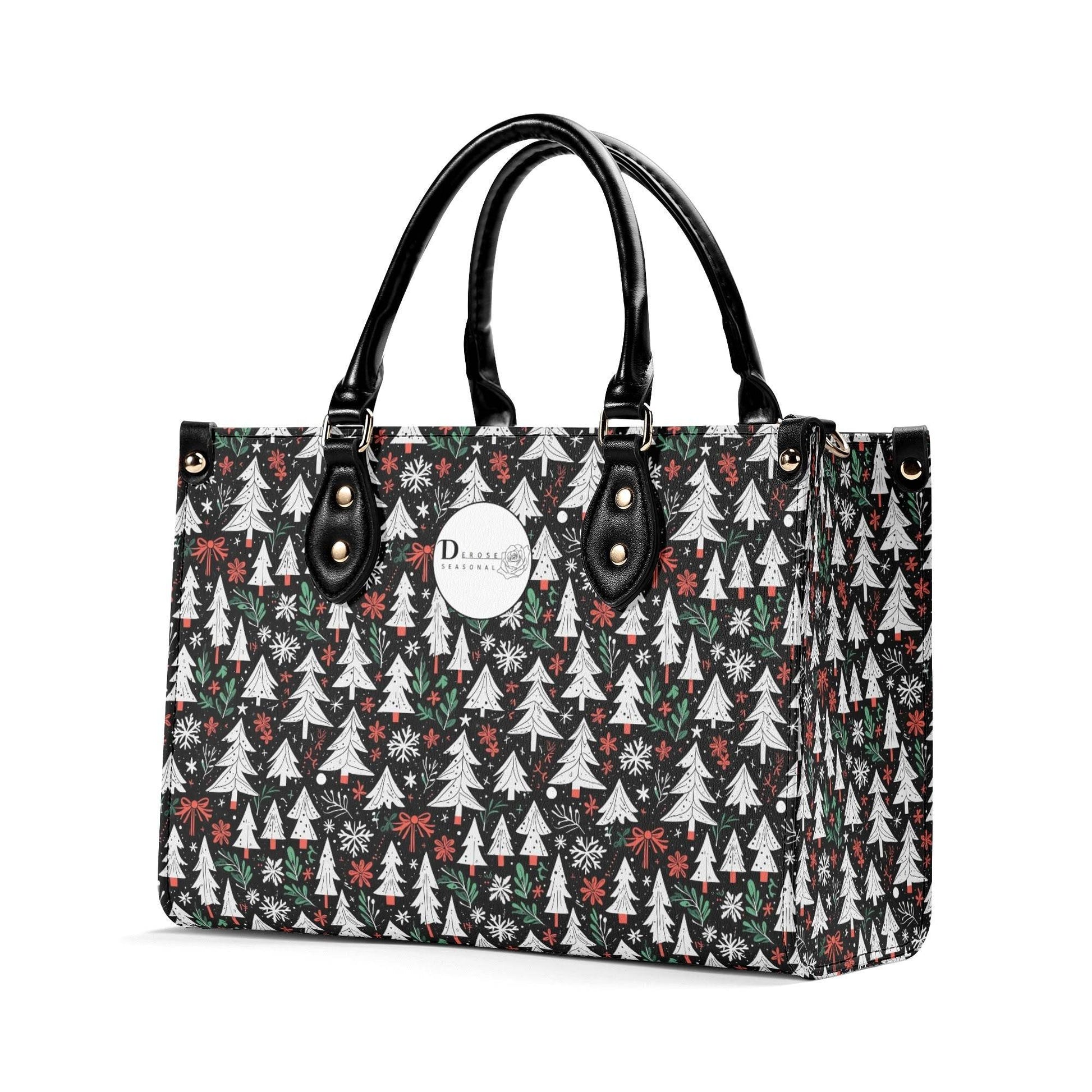 Christmas Tree Luxury Women Leather Handbag (3 sizes) - DeRose Seasonal