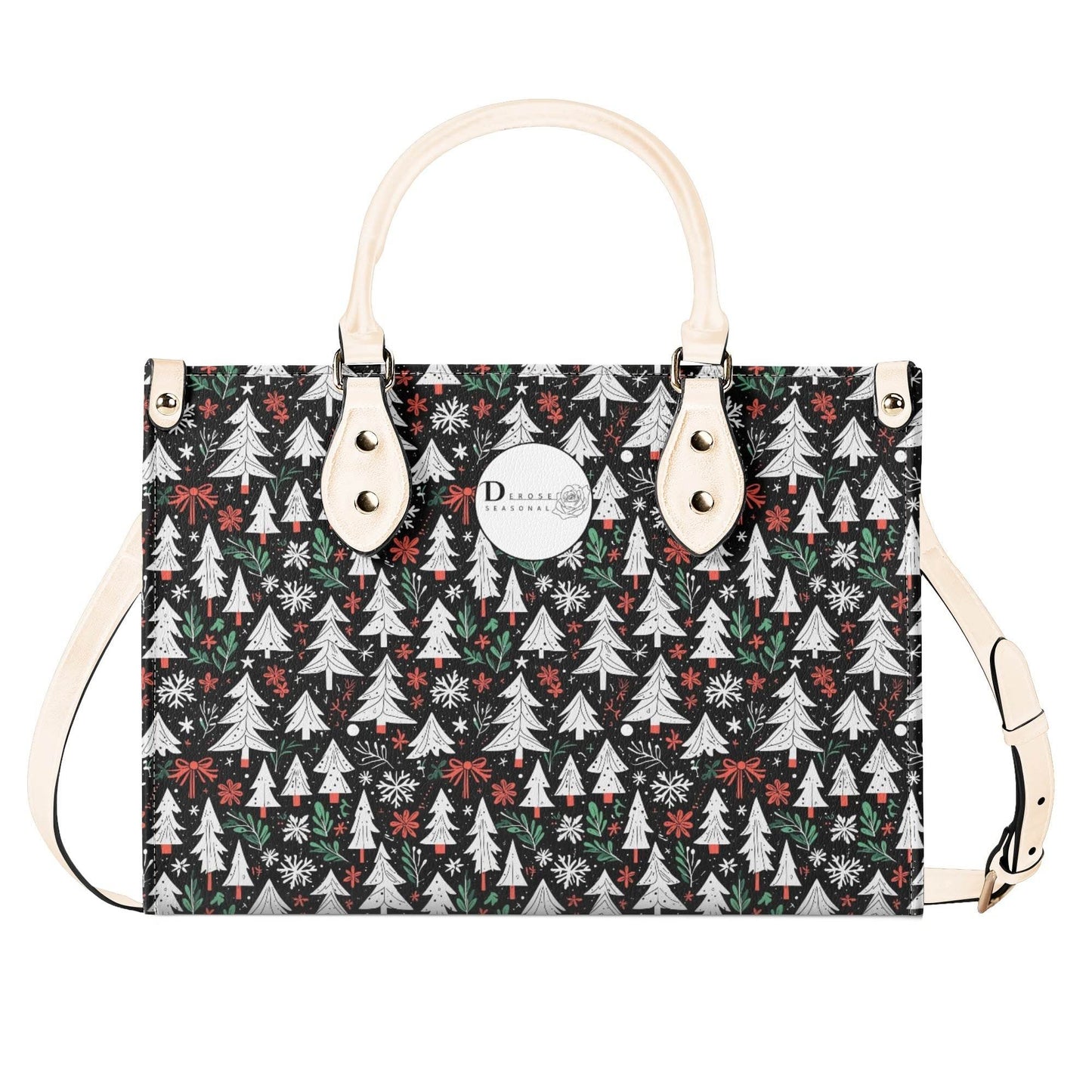 Christmas Tree Luxury Women Leather Handbag (3 sizes) - DeRose Seasonal