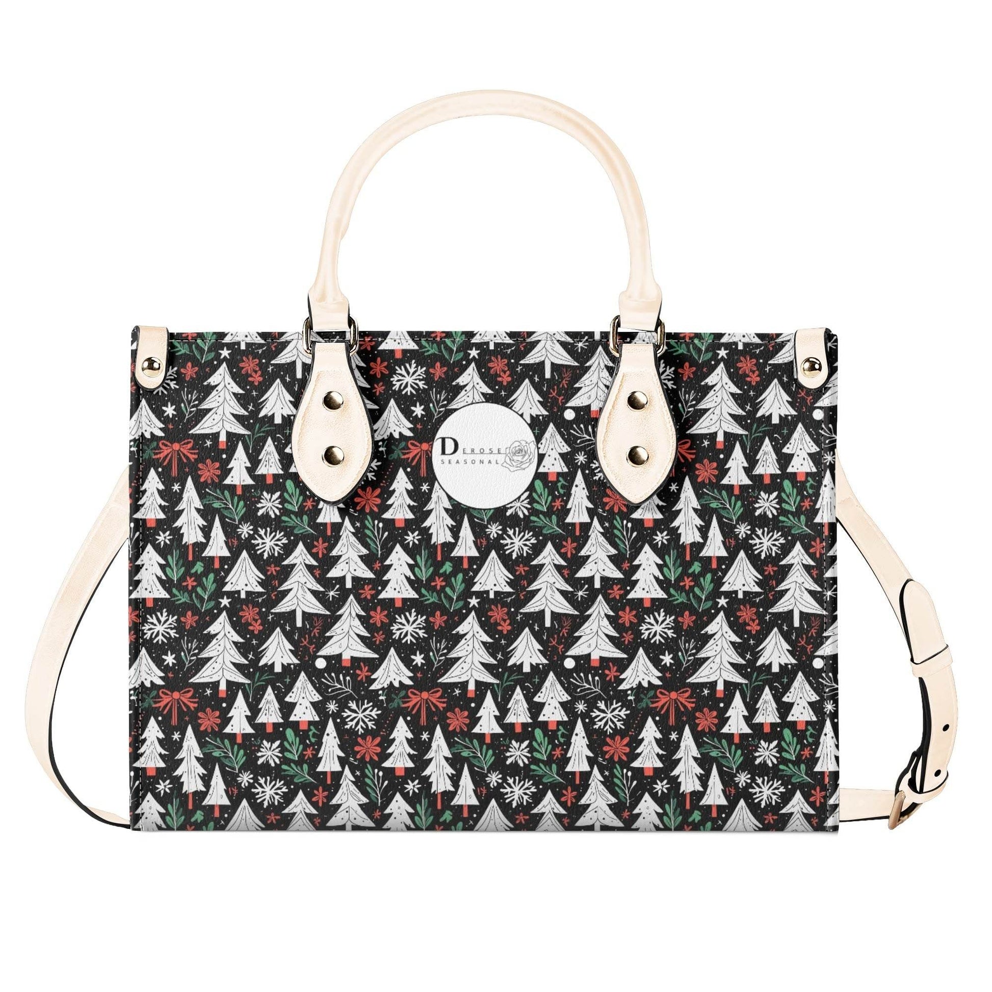 Christmas Tree Luxury Women Leather Handbag (3 sizes) - DeRose Seasonal