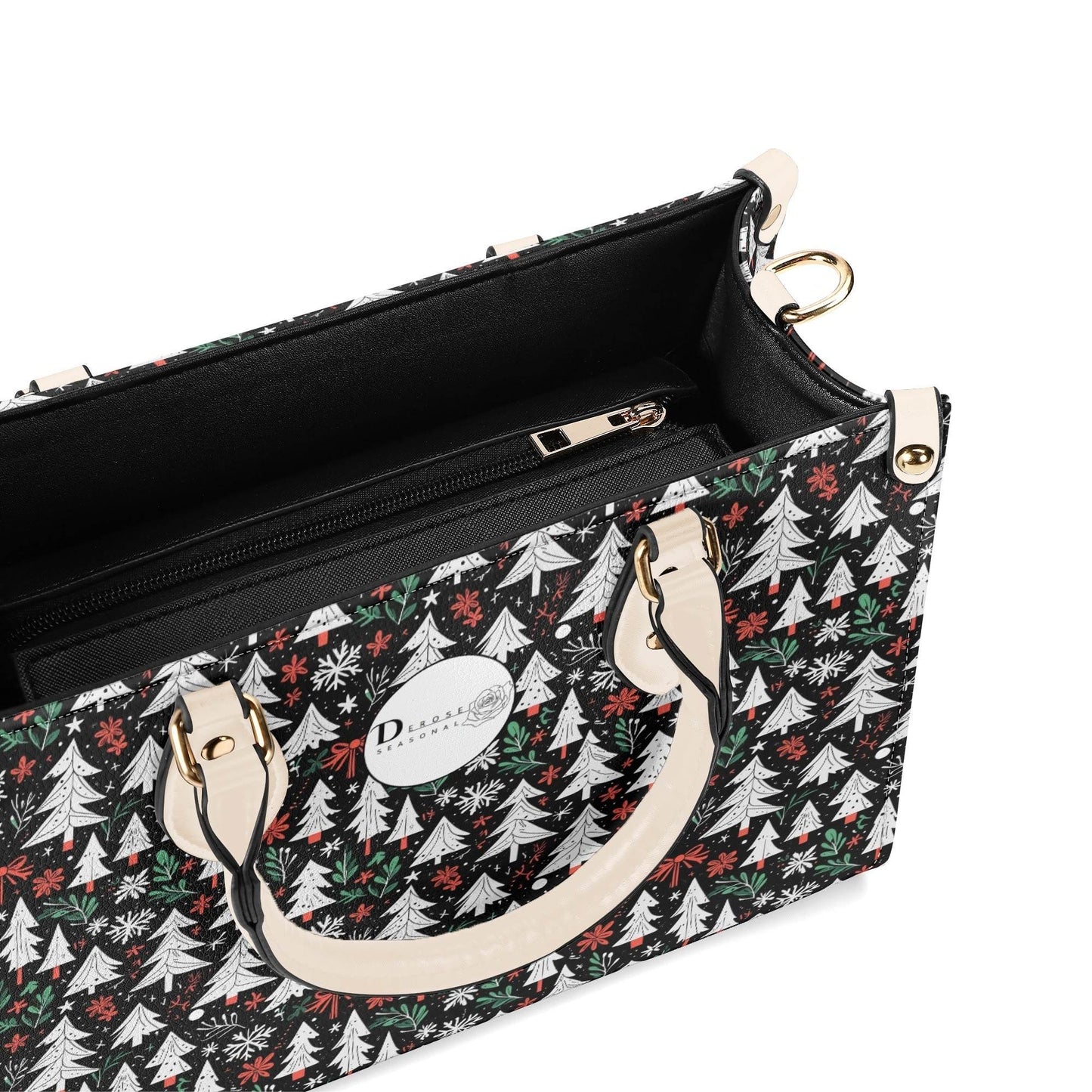 Christmas Tree Luxury Women Leather Handbag (3 sizes) - DeRose Seasonal