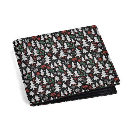 Christmas Tree Men's Minimalist Leather Folded Wallet - DeRose Seasonal