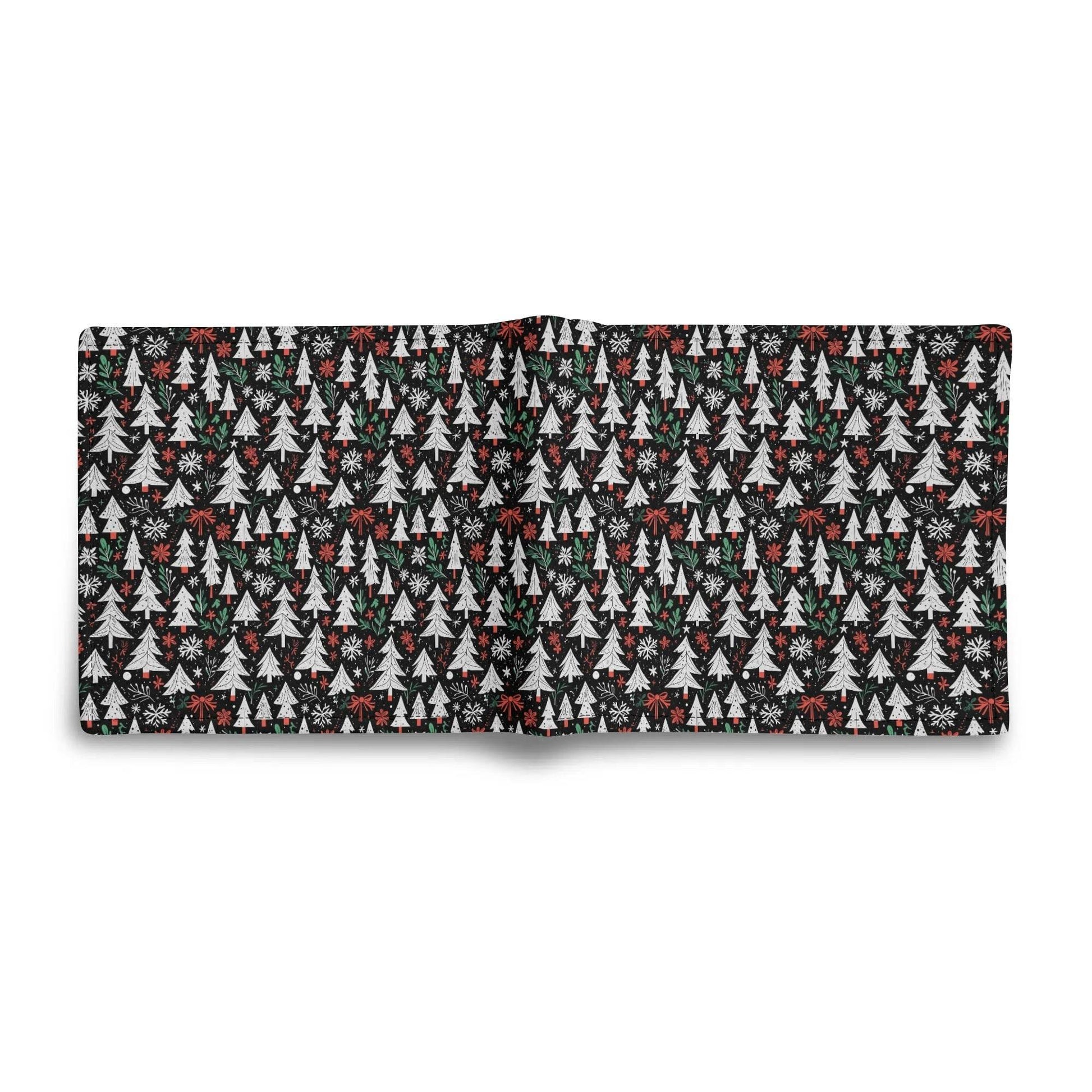 Christmas Tree Men's Minimalist Leather Folded Wallet - DeRose Seasonal