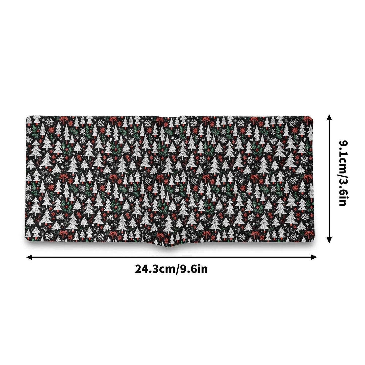 Christmas Tree Men's Minimalist Leather Folded Wallet - DeRose Seasonal