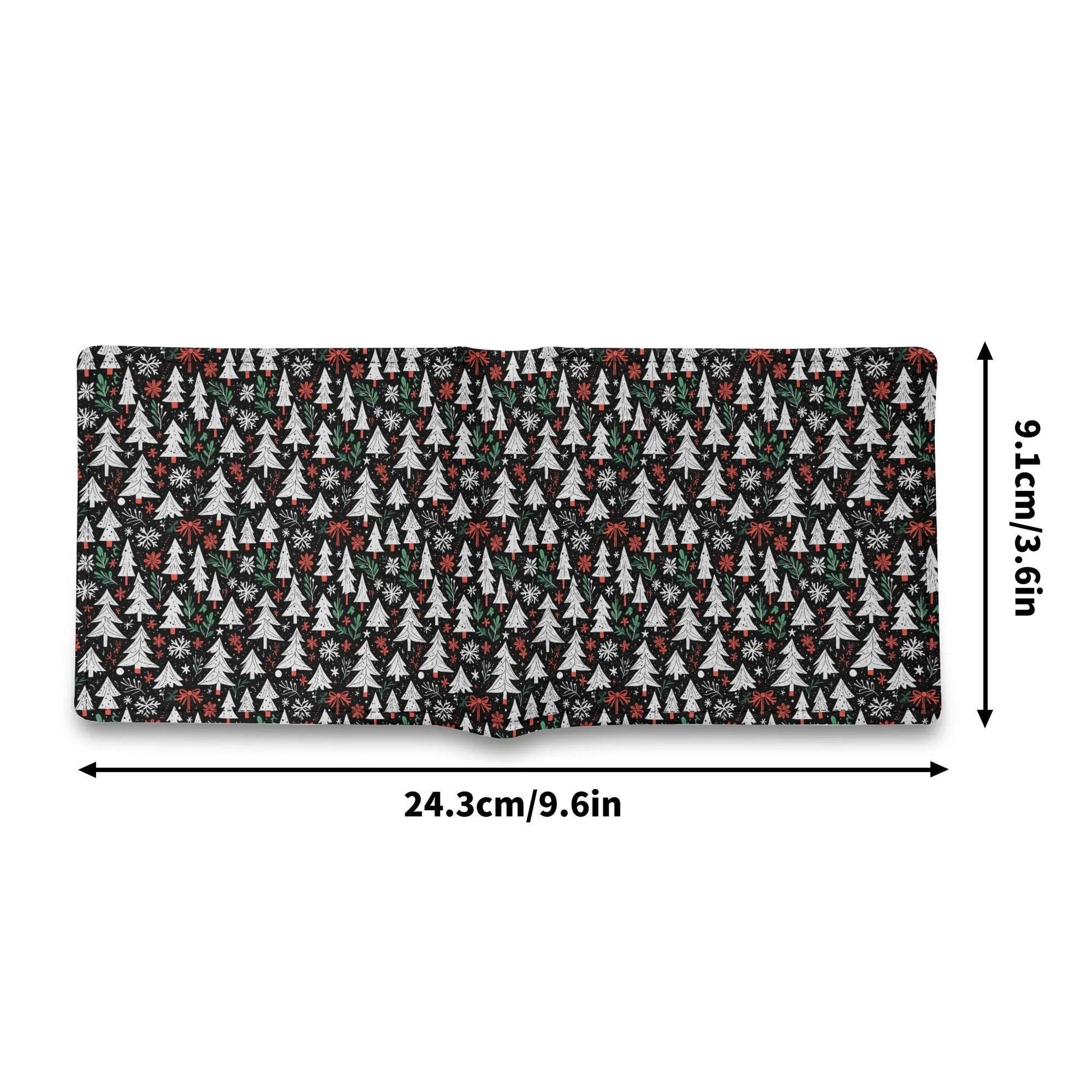 Christmas Tree Men's Minimalist Leather Folded Wallet - DeRose Seasonal