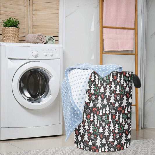 Christmas Tree Polyester Laundry and Blanket Basket - DeRose Seasonal
