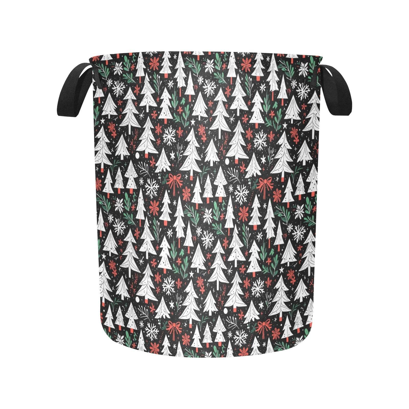 Christmas Tree Polyester Laundry and Blanket Basket - DeRose Seasonal