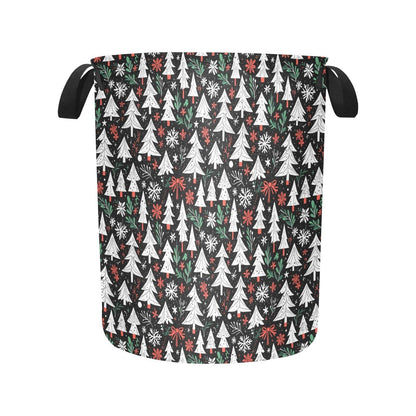 Christmas Tree Polyester Laundry and Blanket Basket - DeRose Seasonal
