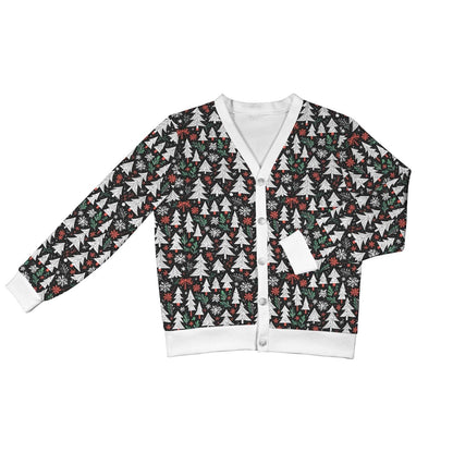 Christmas Tree Women's Cardigan Button Sweater Custom Women's Cardigan (Model H73) - DeRose Seasonal