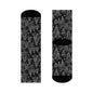 Black and White Christmas Trees Polyester Crew Socks 3 sizes - DeRose Seasonal