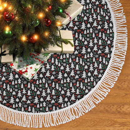 Christmas Trees Fringed Christmas Tree Skirts - DeRose Seasonal