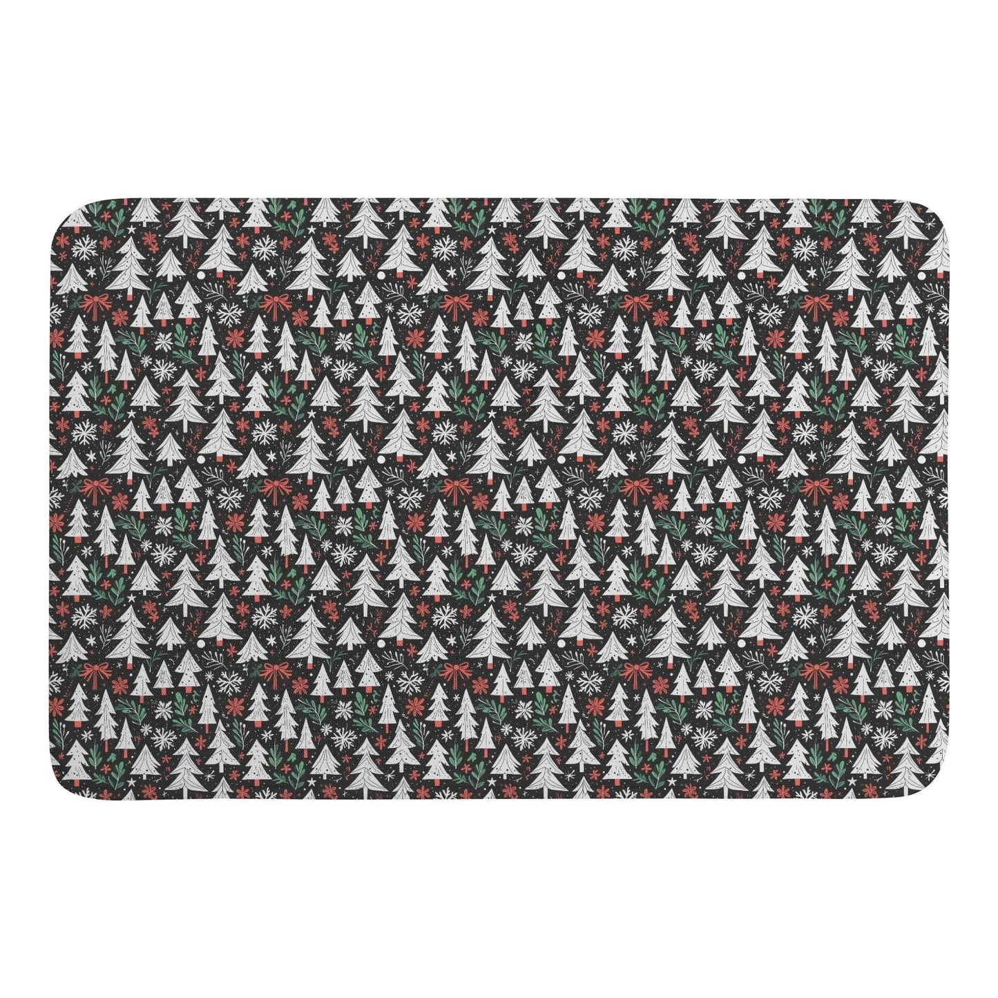 Christmas Trees Plush Indoor Doormat - DeRose Seasonal