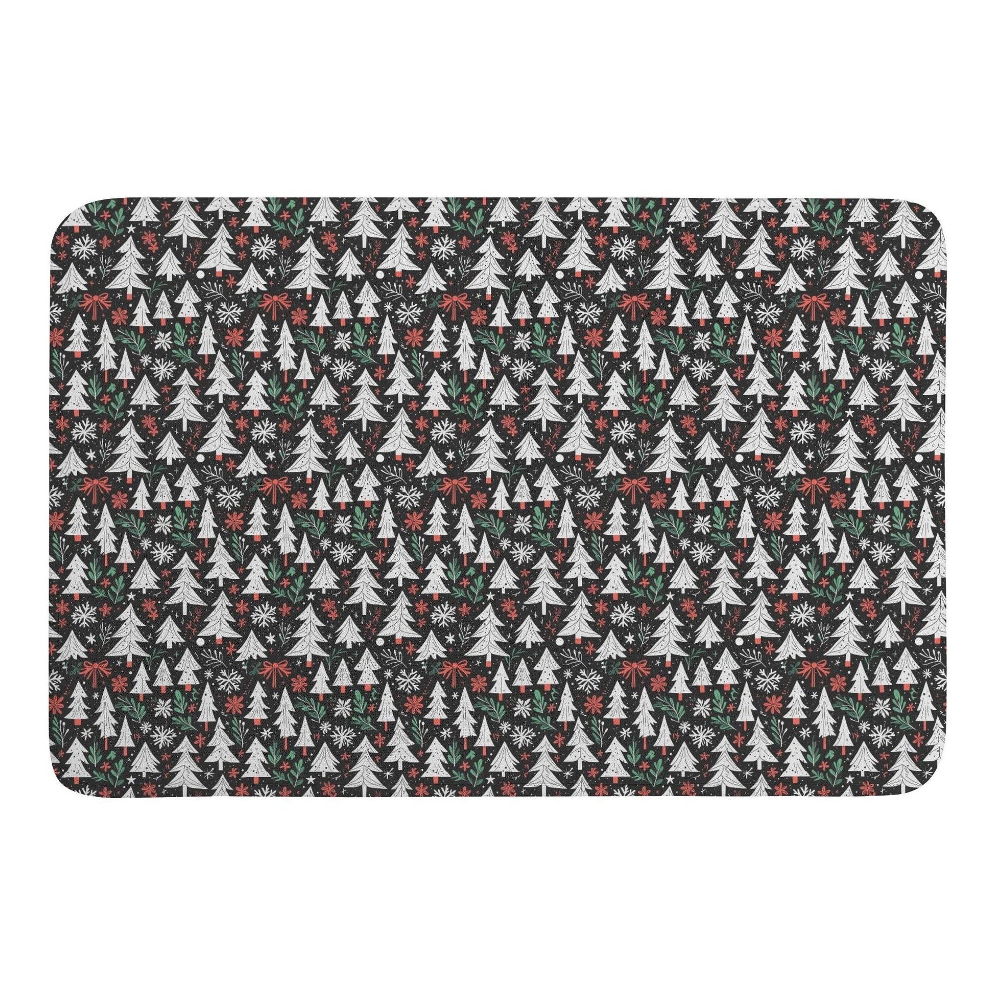 Christmas Trees Plush Indoor Doormat - DeRose Seasonal